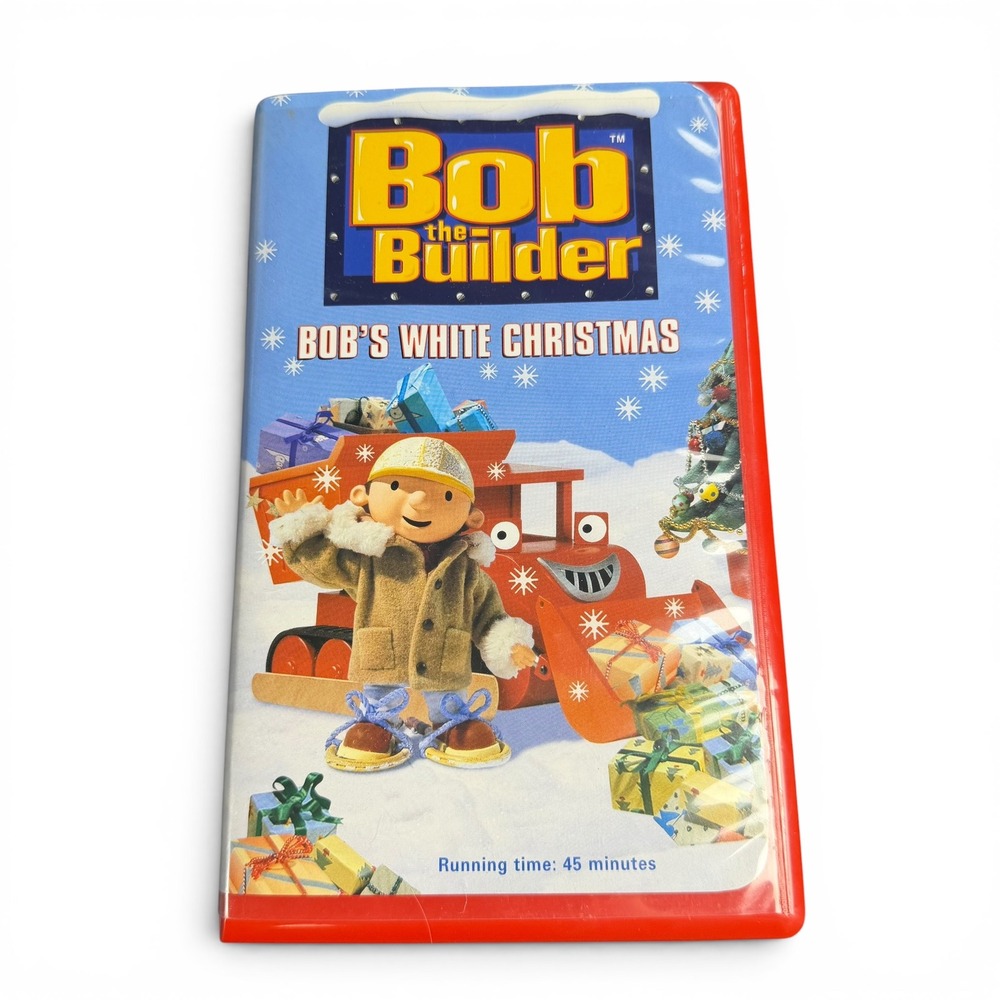 Bob the Builder Bobs White Christmas VHS 2002 Red Clamshell White Tape Nick Jr